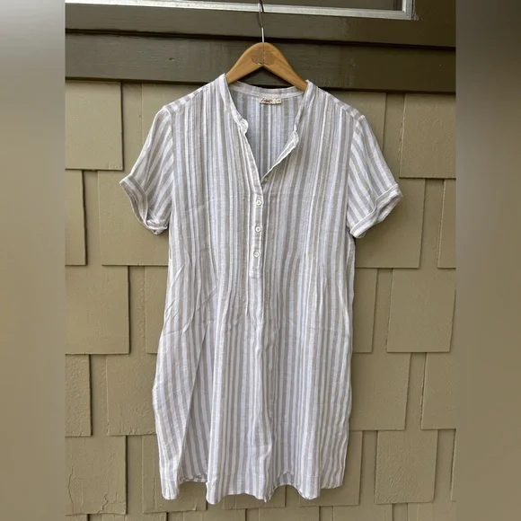 Faherty | Dresses | Faherty Gemina Linen Dress Resortwear Vacation Beach  Coastal Spring Summer Sz Sm | Poshmark
